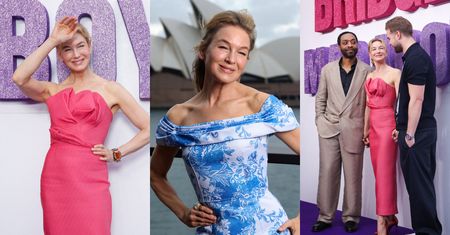 Wystrojona Renée Zellweger promuje nową "Bridget Jones" w Australii. Zaprezentowała się w dwóch kreacjach. W której lepiej?