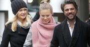 Gwiazdy przed studiem "Dzień Dobry TVN": Julia Pietrucha, Grażyna Torbicka, Olivier Janiak