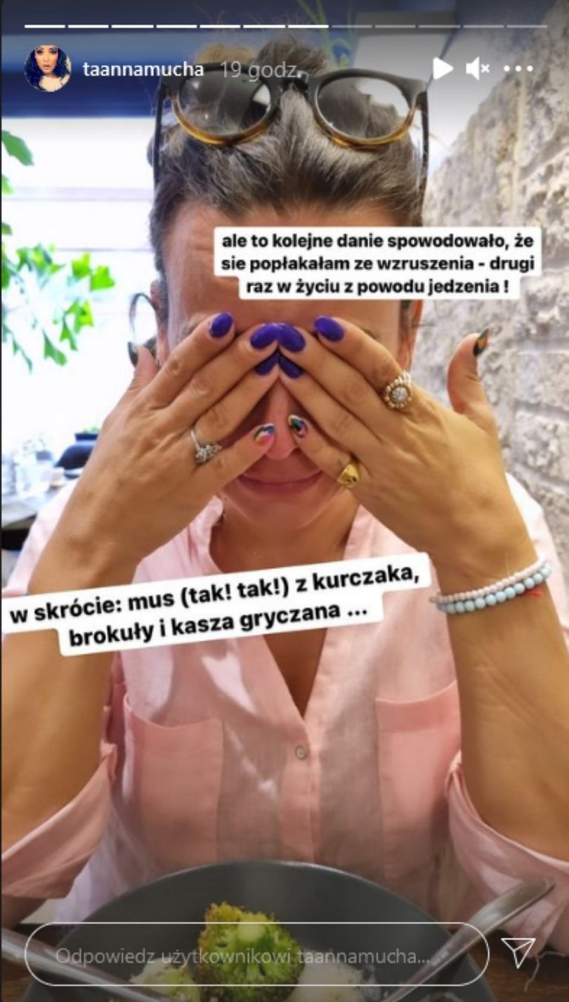 Anna Mucha roni łzy nad musem z kurczaka