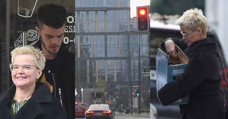 Monika Richardson i jej syn Tomasz Malcolm GNAJĄ NA CZERWONYM przez centrum Warszawy z kartonem wina w bagażniku (ZDJĘCIA)