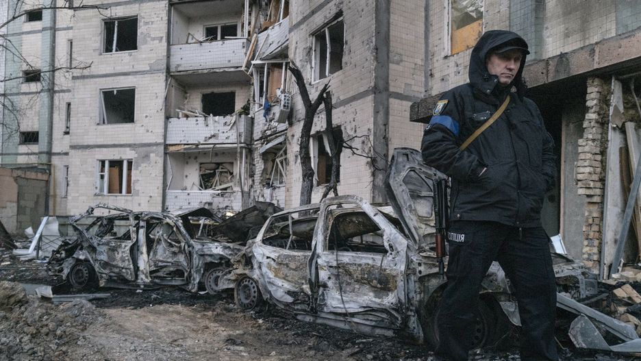 Wojna w Ukrainie - sytuacja w Kijowie i okolicach
20.03.2022 Kijow, Ukraina Ostrzelany budynek w dzielicy swiatoszynskiej na zachodzie miasta. fot. Marek M Berezowski/REPORTER
Marek M Berezowski/REPORTER