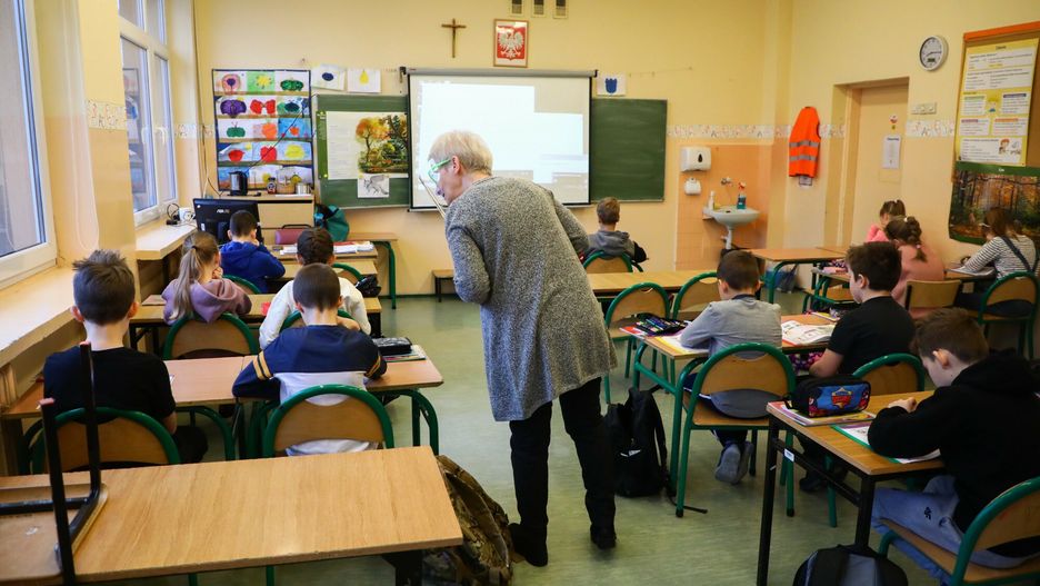 Powr�t dzieci do szko?y18.01.2021 Krakow Szkola Podstawowa Nr 2. Ponowne otwarcie szkol w rezimie sanitarnym  fot. Beata Zawrzel/REPORTERBeata Zawrzel/REPORTER