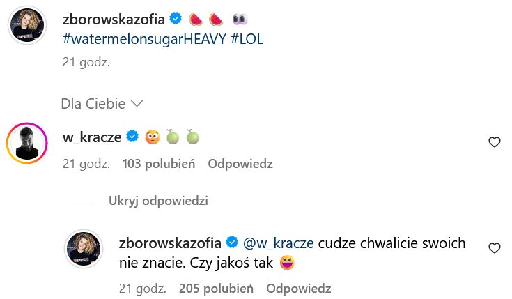 Andrzej Wrona reaguje na wydekoltowane zdjęcia Zofii Zborowskiej. Odpowiedziała