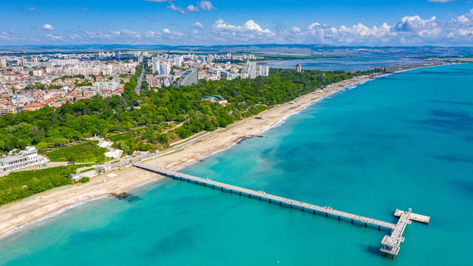 Burgas w Bułgarii z lotu ptaka