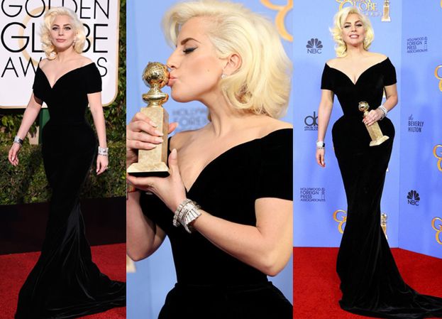 Lady Gaga jak Marylin Monroe na Złotych Globach (ZDJĘCIA) 