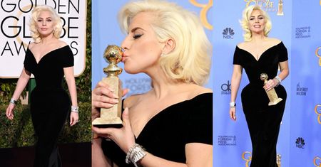 Lady Gaga jak Marylin Monroe na Złotych Globach (ZDJĘCIA)