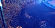 "Zaparkował" audi w ogrodzeniu w Lublinie. Nie mógł uciec
