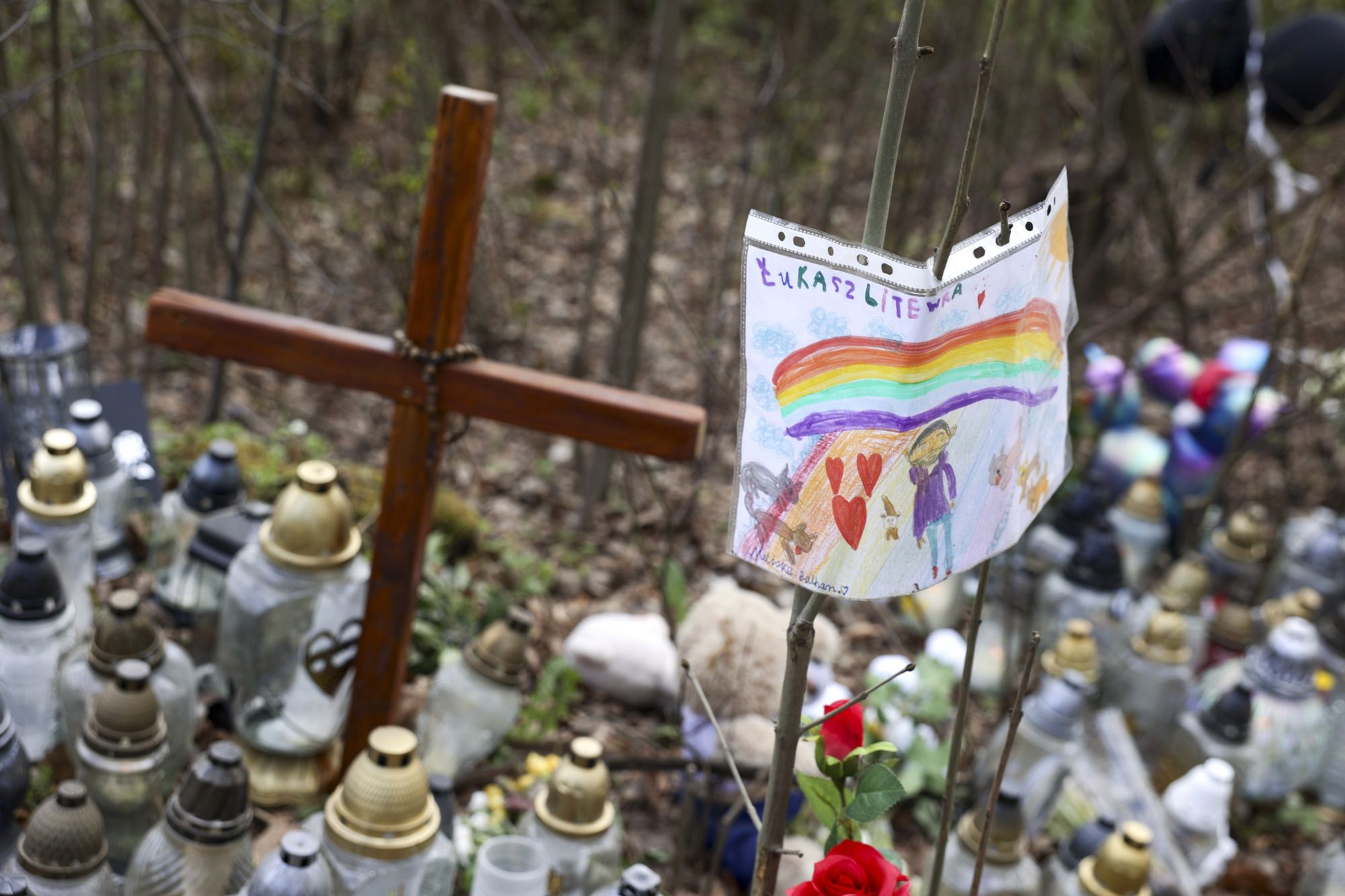 Miejsce wypadku Łukasza Litewki