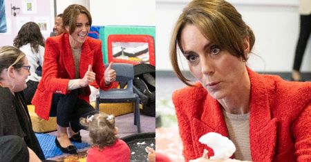 Rozpromieniona Kate Middleton odwiedziła ośrodek dla dzieci. Znów pokazała się w stylizacji Z SIECIÓWKI! (ZDJĘCIA)