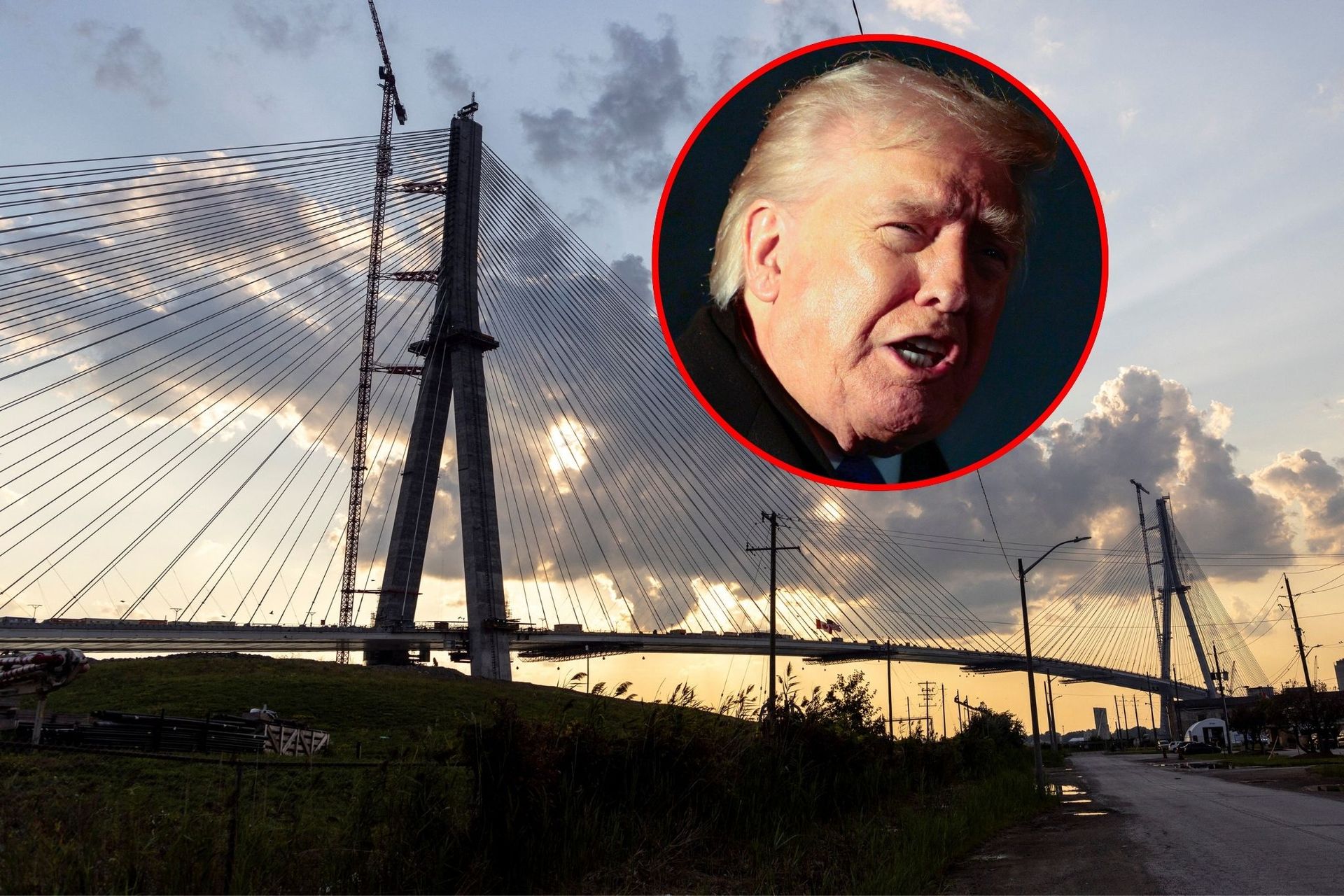 Trump żąda połowy własności mostu z Kanadą