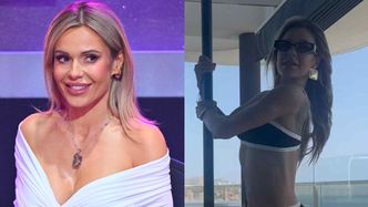 Doda skryta za okularami Chanel wskoczyła w bikini i pokazała, jak robi wygibasy na tarasie