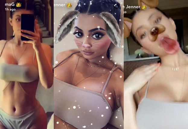 Kylie Jenner chwali się ciałem na Snapchacie. Seksowna? (ZDJĘCIA)