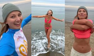 Joanna Moro ZRZUCIŁA UBRANIA na plaży i wskoczyła do lodowatej wody: "To się nazywa szczęście"