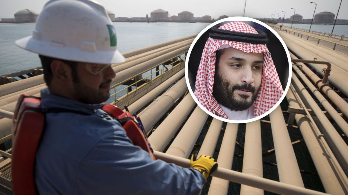 Rurociągi Saudi Aramco oraz premier i następca tronu Arabii Saud