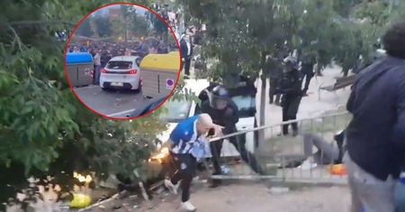Samochód wjechał w tłum przed derbami Barcelony. Wybuchły zamieszki