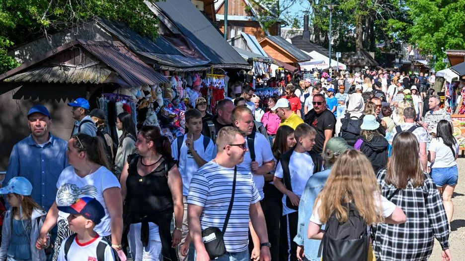 Tłum turystów na Gubałówce