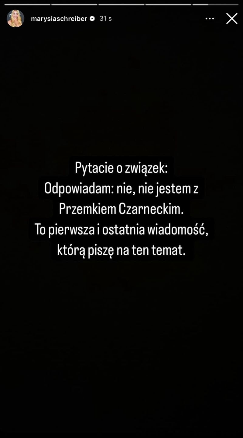 Marianna Schreiber POTWIERDZA rozstanie z Przemysławem Czarnecki