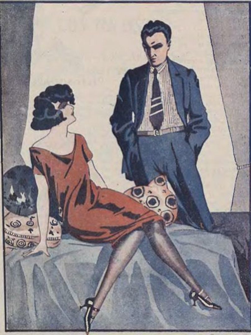 Estetyka rodem z "50 twarzy Greya" miała swoich amatorów już przed wojną. Ilustracja z pisma "Wolna myśl – wolne żarty", 1933 rok.