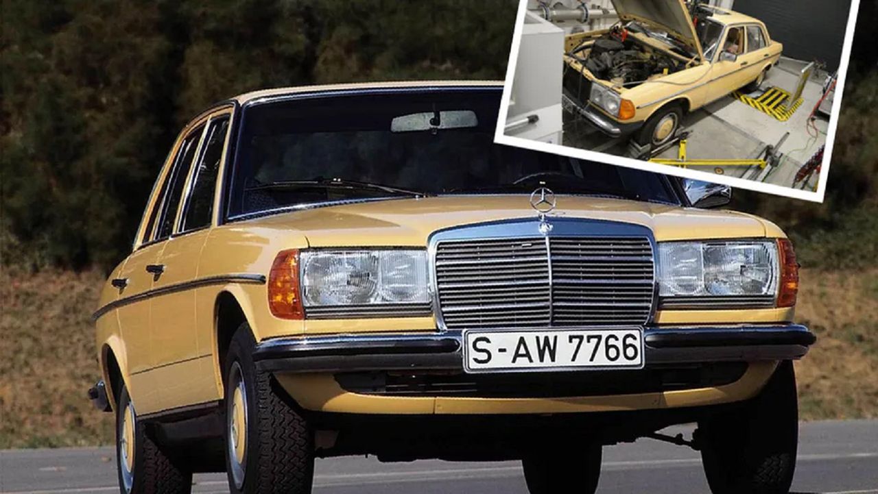 Mercedes W123 nie truje bardziej niż nowe auta