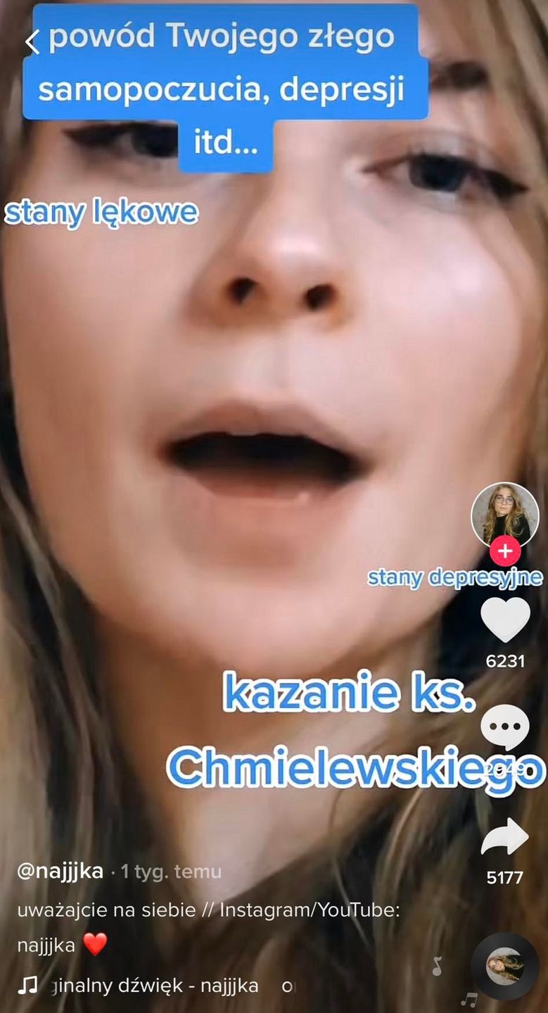 TikTokerka szerzy szkodliwe teorie na temat chorób psychicznych