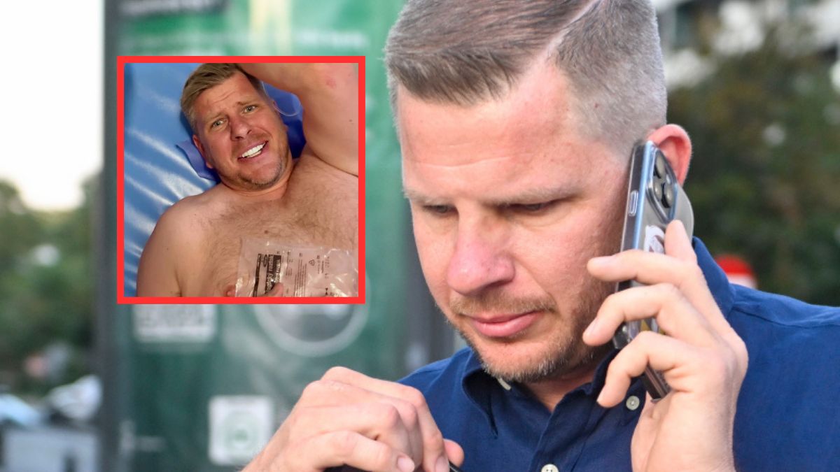 Filip Chajzer pokazał kask po wypadku