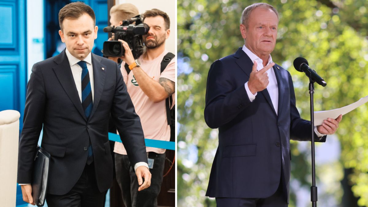 Minister finansów Andrzej Domański i premier Donald Tusk