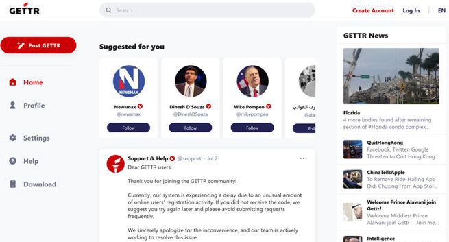 Dżihadyści opanowali portal społecznościowy Gettr założony przez doradcę Trumpa