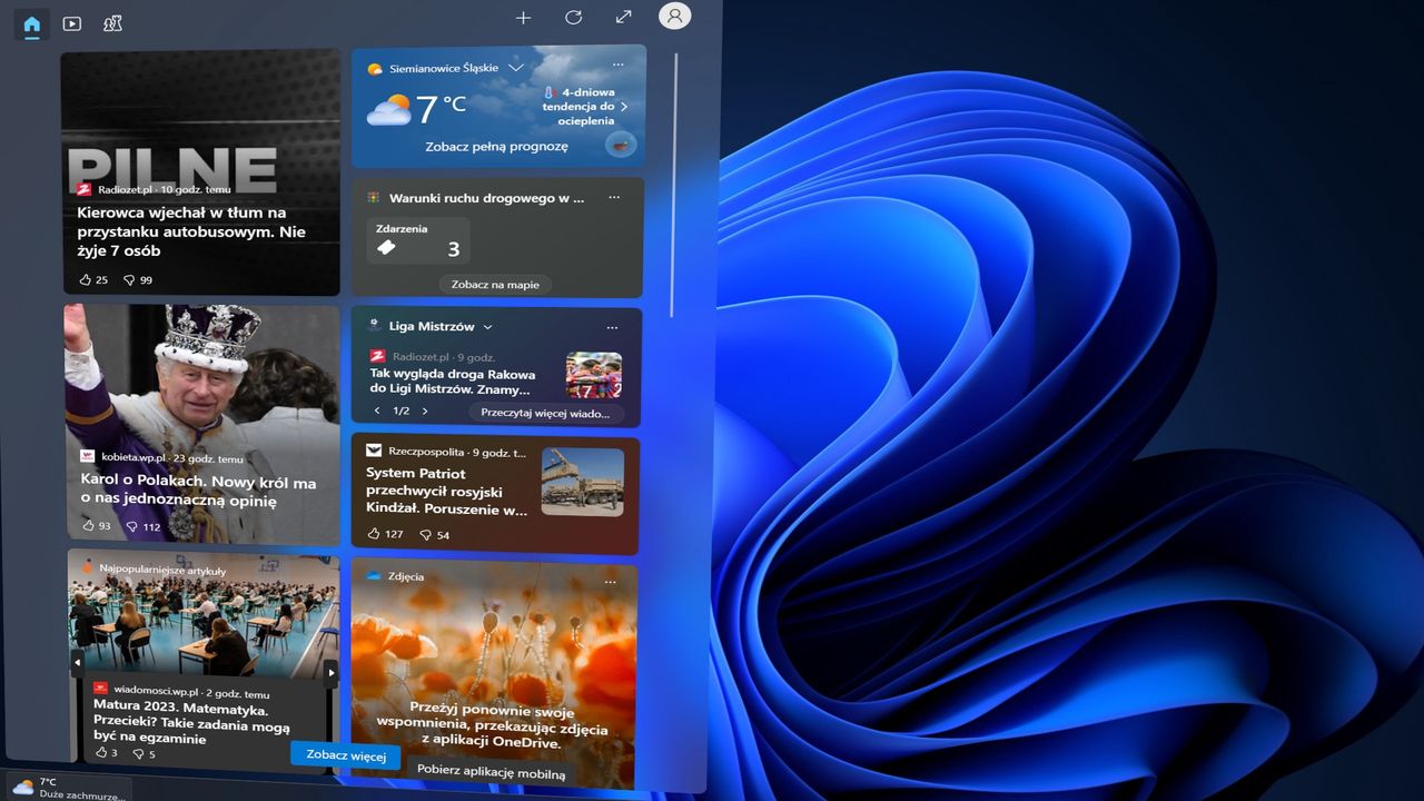 Widżety w Windows 11.