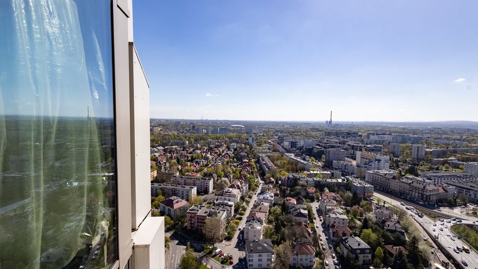 Najwyższe kondygnacje Unity Tower w Krakowie