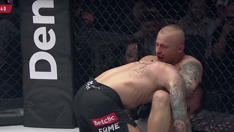 Mateusz Murański podczas gali Fame MMA 10
