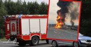 Ciężarówka w ogniu. Gigantyczny pożar na drodze S5