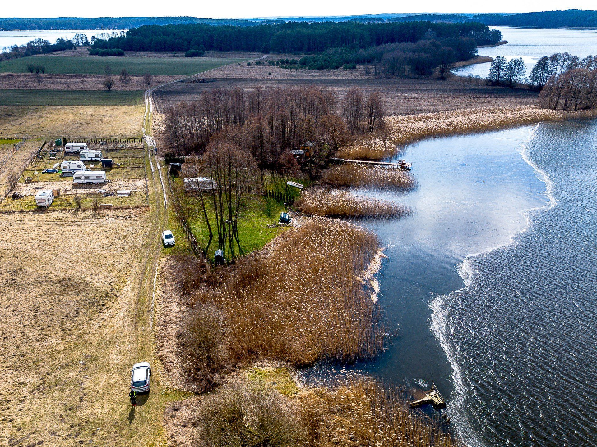 Półwysep Miechurz w Małych Swornegaciach z lotu ptaka