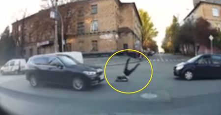 Mężczyzna "wyleciał" w powietrze. Koszmarne nagranie z Białej Cerkwi