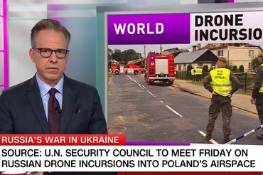 CNN o rosyjskich dronach w Polsce, fot. kadr z YouTube'a