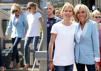 Brigitte Macron w dżinsach głosuje z córką i wnuczką (ZDJĘCIA)