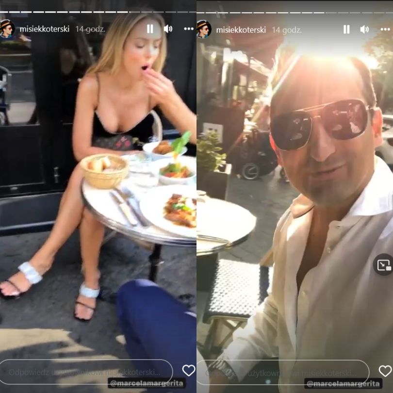 Marcela Leszczak i Misiek Koterski zwiedzają Paryż