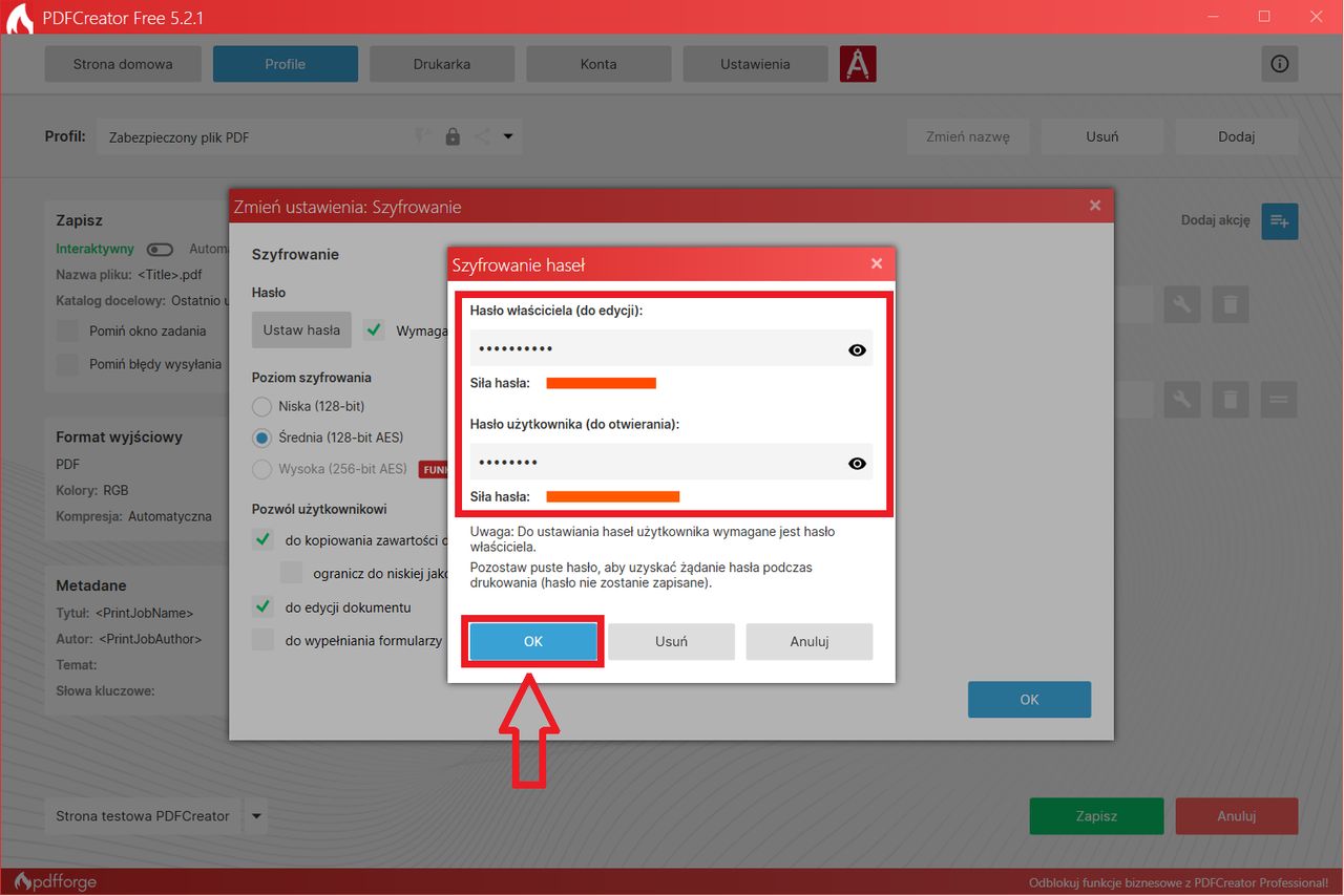 Jak ustawić hasło na PDF przy użyciu PDFCreator?