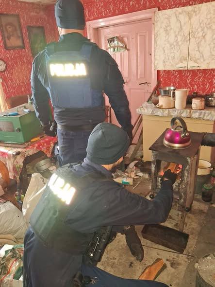 Zdjęcie z interwencji KPP w Nowym Mieście Lubawskim