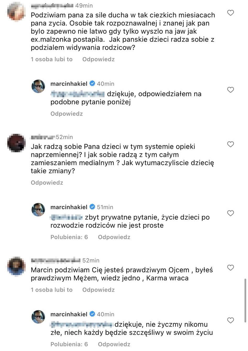 Marcin Hakiel otwiera się na temat dzieci