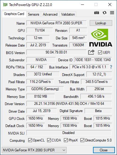 NVIDIA GeForce RTX 2080 Super – test karty graficznej. Z przewrotki do pustej bramki 3