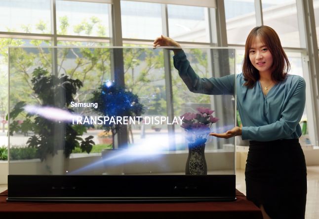 Telewizor Samsunga z przezroczystym ekranem