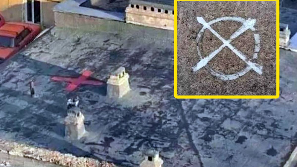 Na Ukraińskich budynkach pojawiają się nietypowe symbole