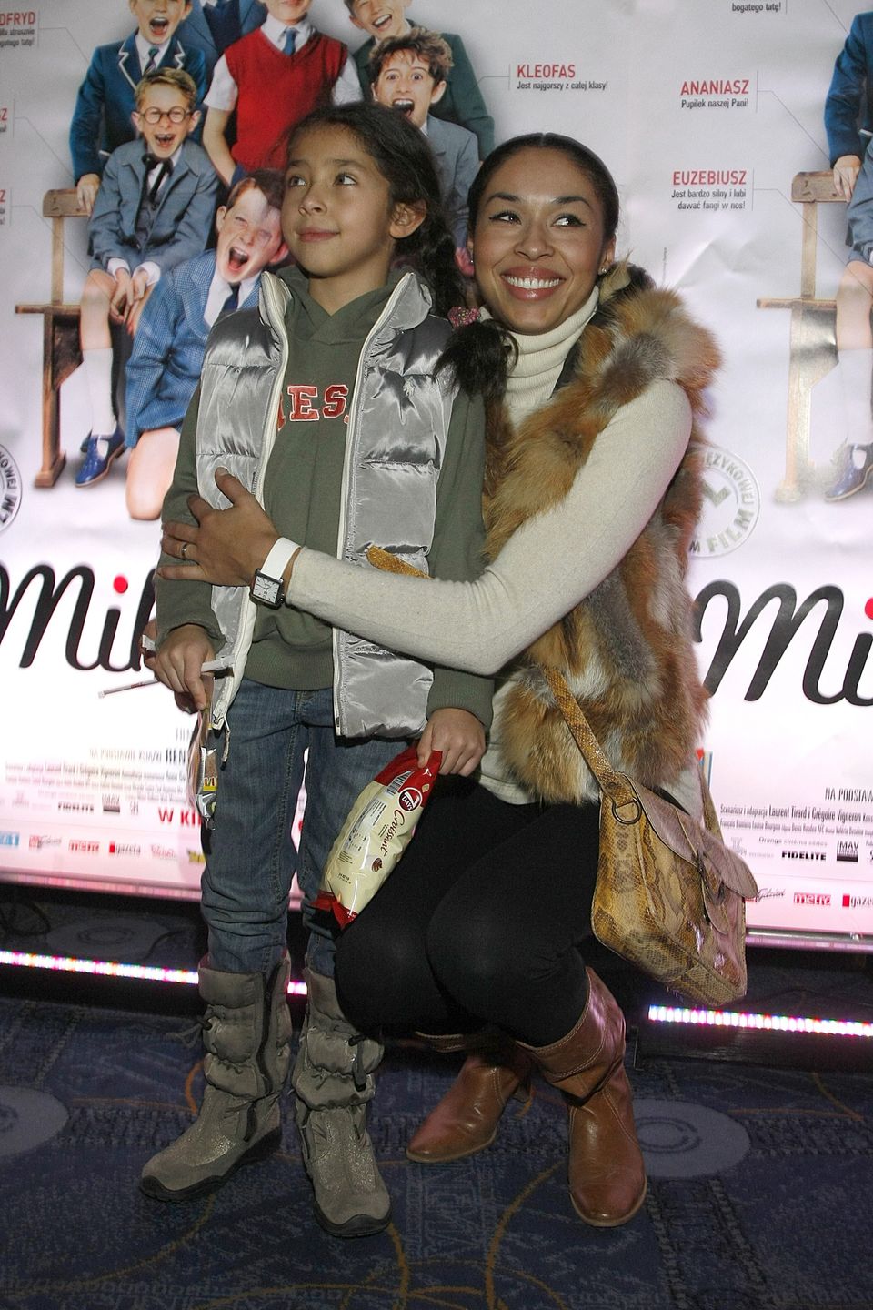 Omenaa Mensah z córką Vanessą