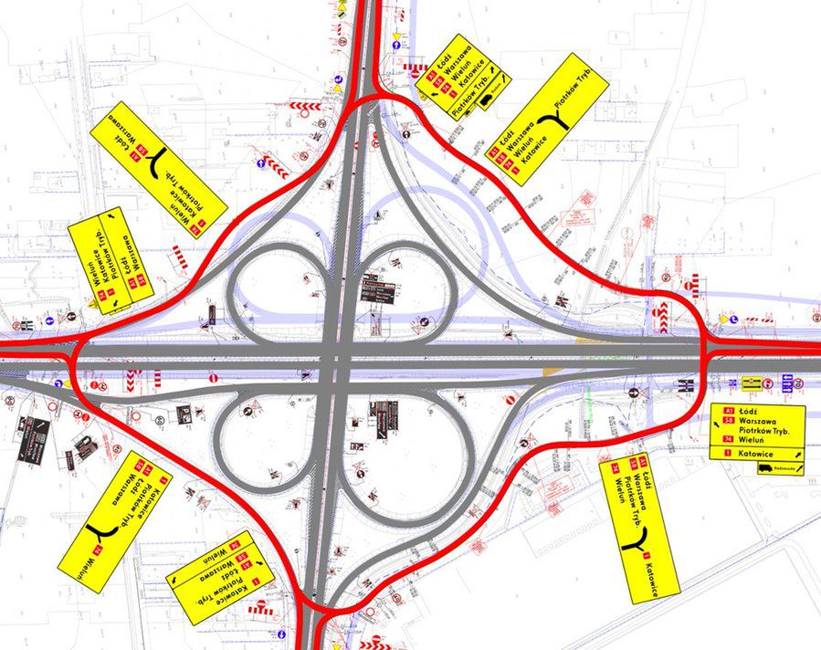 Gigantyczne rondo na A1. GDDKiA zamyka ważny węzeł 