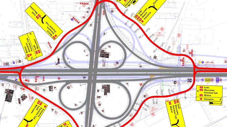 Budowa autostrady A1 na odcinku Tuszyn - Piotrków Trybunalski wkracza w nową fazę.