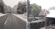 Śnieg i chłód zaskoczyły na Pomorzu. Nagrania mieszkańców