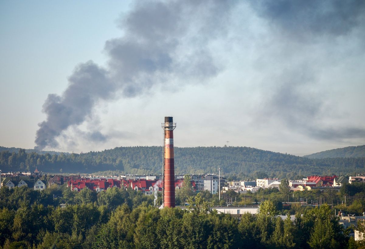 Pożar hali przemysłowej w Nowinach