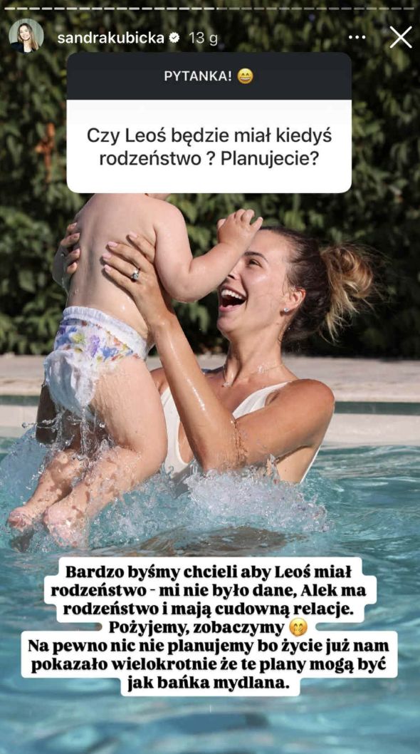 Kubicka zdradziła, że chciałaby mieć więcej dzieci
