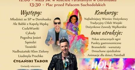 Dożynki Gminy Dorohusk 2019. Na scenie: Bayera, Mario Bischin i Cygański Tabor