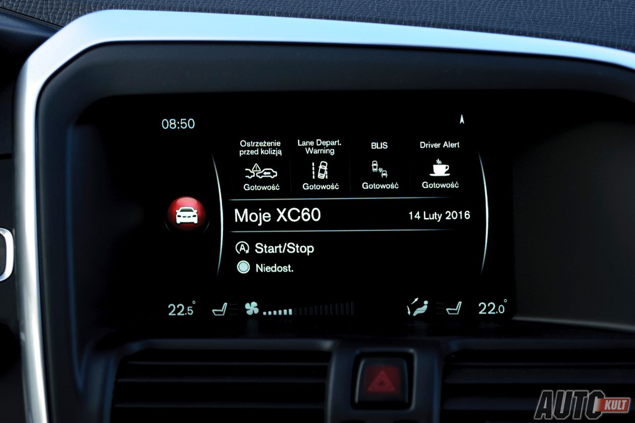 Kilka z wielu systemów bezpieczeństwa w Volvo XC60 - auto nie tylko ostrzeże przed kolizją, ale także zwróci uwagę na zmęczenie kierowcy.